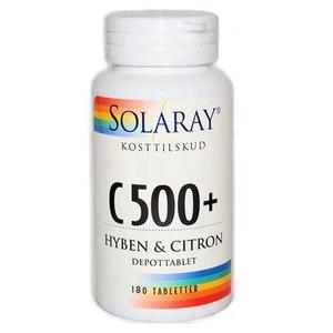 Solaray C500 + Nypon och Citron - 180 tabletter