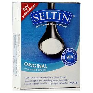 Seltin mineralsalt fint med jod - 500 gr