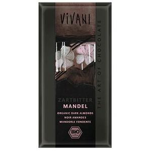 Vivani Mörk Choklad med hela Mandlar Ekologisk - 100 g
