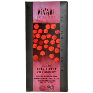 Vivani Mörk Choklad med Tranbär Ekologisk - 100 g