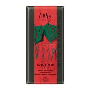 Vivani Ädelbitter Choklad med Chili Ekologisk - 100 g