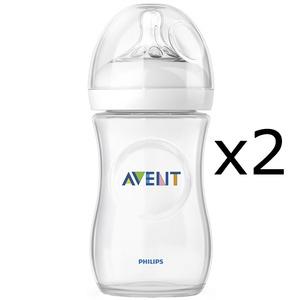 AVENT Natural Nappflaska med napp 1 månad + - 260 ml - 2-pack