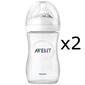 AVENT Natural Nappflaska med napp 1 månad + - 260 ml - 2-pack
