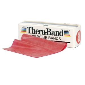 Thera Band Platt Elastisk 5,5 m - Röd - Hårdhet 3