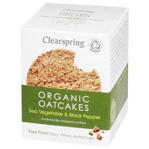 Clearspring Havrekex Tång & Svartpeppar eko - kex till ost