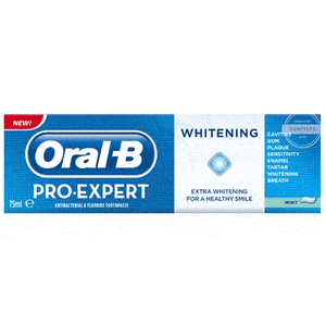 Få skinande vita tänder med Oral-B Pro-Expert Whitening Tandkräm Med24.se