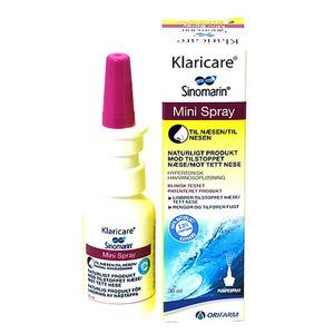 Orifarm Klaricare Mini Nässpray - 100% naturlig och innehåller inga läkemedel eller konserveringsmedel