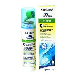 Orifarm Klaricare Nässpray vuxen - mild nässpray för nästäppa som kan användas av vuxna och barn över 6 år.