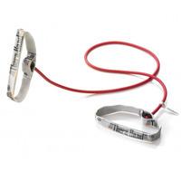 TheraBand Elastiska Träningsband med Handtag 1,4 m - Röd - Hårdh
