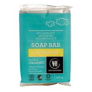 Urtekram No Perfume Soap Bar är baserad på ekologiska ingredienser som rengör huden skonsamt - helt utan parfym Med24.se