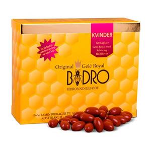 Bidro Kvinnor innehåller en kombination av gelé royal, salvia, rödklöver och vitamin B6, vilket hjälper till att reglera hormonaktiviteten - 120 kapslar
