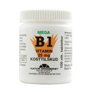 Natur Drogeriet Mega Vitamin B1 25 mg - 100 tabletter