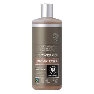 Urtekram Brown Sugar Shower Gel är baserad på ekologiskt Fairtrade rörsocker, som verkar antiinflammatoriskt och fuktgivande för huden Med24.se