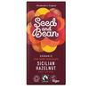Seed & Bean Fine Dark Chocolate 58% Sicilian Hazelnut eko - mörk, ekologisk choklad med sicilianska hasselnötter 