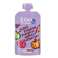 Ella's Kitchen Sötpotatis Pumpa Äpple Blåbär 4+ mån, eko - 120 g