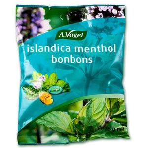 A. Vogel Islandica Menthol Bonbons är baserat på mild honung och isländskt moss extrakt, vilket lugnar torr hals Med24.se