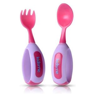 Kidsme Sked och Gaffel rosa - 1 set