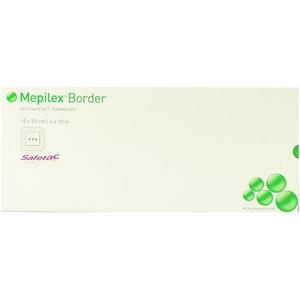 Mepilex Border Safetec är ett allt-i-ett skumförband som effektivt absorberar och behåller sårvätska och samtidigt håller såret tillräckligt fuktigt
