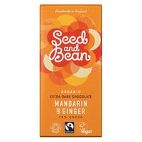 Seed and Bean Mörk choklad 72% Mandarin & Ingefära eko - 85 g