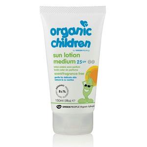 Organic Children Sun Lotion Medium SPF 25 No Scent - för känslig hud