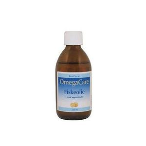 Flytande fiskolja med färsk apelsinsmak från Omega Care.