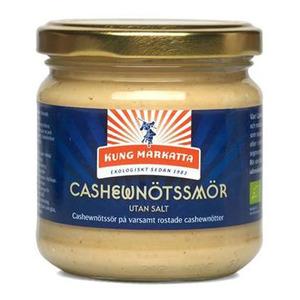 Ett krämigt jordnötssmör som innehåller bara försiktigt rostade cashewnötter.