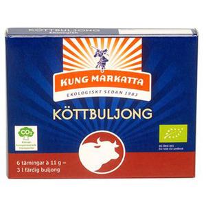 Kung Markatta Oxbuljong - 66 g av ekologiska och naturliga ingredienser, lämplig som smakförstärkare i kötträtter