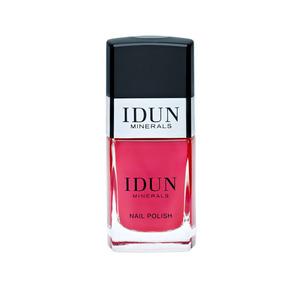 Idun Nagellack Cinnabar - ett hallonfärgat lack med marmoreffekt