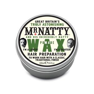 Mr Natty Pomade Wax skapar en slickad och skinande wet-look. Pomadan är riktigt bra för längre hår.