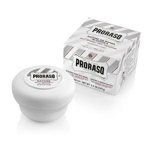 Proraso Raktvål i skål med Aloe & Green Tea är perfekt för känslig hud.