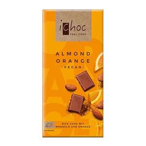 Ekologisk veganchoklad med mandel och apelsin från Ichoc