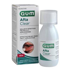 Gum Afta Clear Munskölj främjar läkningsprocessen av blåsor och mindre sår i munnen.