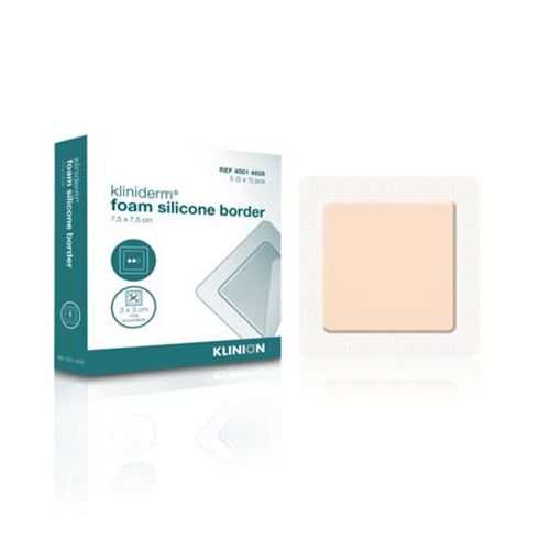 Kliniderm Foam Silikon Border Skumförband 7,5x7,5 cm - 5 st