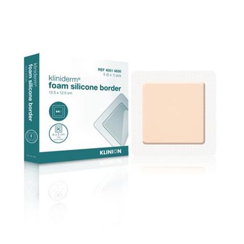 Kliniderm Foam Silicone Border 12,5x12,5 cm - 5 st