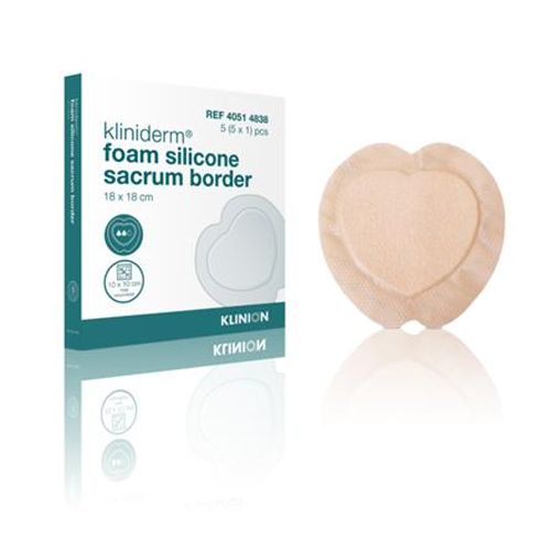 Kliniderm Foam Silicone Border Sacral 18x18 cm - 5 st