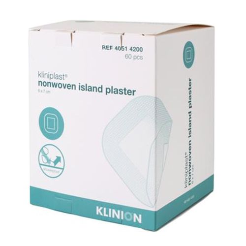 Kliniplast Vattentätt plåster 6x7 cm - 60 st