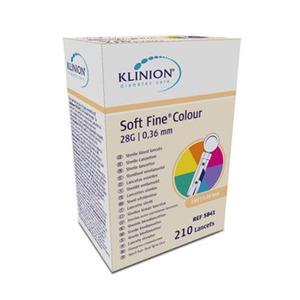 Klinion Soft Fine Lancets är sterila och har en grovlek på 0,36mm, 28G - Levereras i en ask med blandade färger. on Soft Fine Lancets är sterila och har en tjocklek på 0,36mm (28G) - De kommer i en låda med blandade färger.