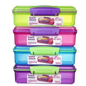Sistema Snack Attack är lysande för att lagra snacks, eftersom den gör det möjligt att ha både snacks och dip med
