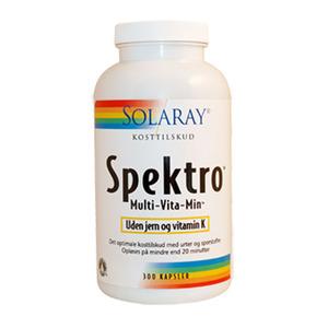 Solaray Spektro Multi-Vita-Min utan järn och vitamin K - 300 st