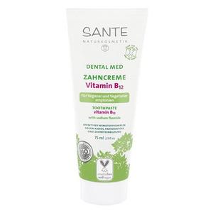 Sante Tandkräm Vitamin B12 och fluor - skyddar och rengör tänderna med natriumflorid och ekologisk salvia