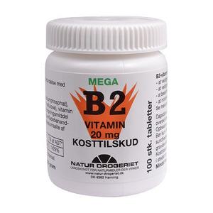 Mega Vitamin B2 20 mg - 100 tabletter