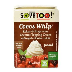 Soyatoo Kokosgrädde - 300 ml, till tårtor, efterrätter, frukt eller som tillbehör i såser och sallader