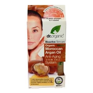 Dr. Organic Moroccan Argan Oil Anti-Aging Stem Cell System hjälper till att återfukta och strama upp huden