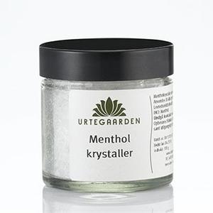 Urtegaarden Mentolkristaller - 20 g som kylande och klådstillande aktiv ingrediens, eller för att ge en fräsch mintsmak i karameller