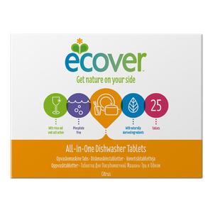 Ecover All in One Diskmaskinstabletter - 25 tabs, gör disken skinande ren