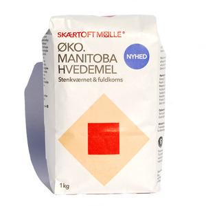 Skærtoft Mølle Manitoba vetemjöl eko - 1 kg, fullkornsvete av kanadensiska vetekorn - ekologiskt och malt i stenkvarn