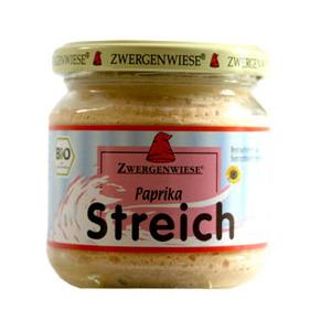 Zwergenwiese Streich Vegetabiliskt bredbart pålägg med paprika