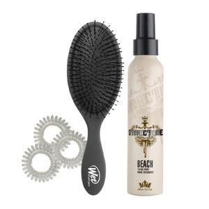 HH Simonsen Structure Beach Spray - Set med borste, strandspray och hårsnoddar