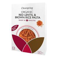 Clearspring Fusilini röda linser & brunt ris eko - 250 g