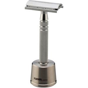 Feather Safety Razor med fot - rakhyvel med stativ
